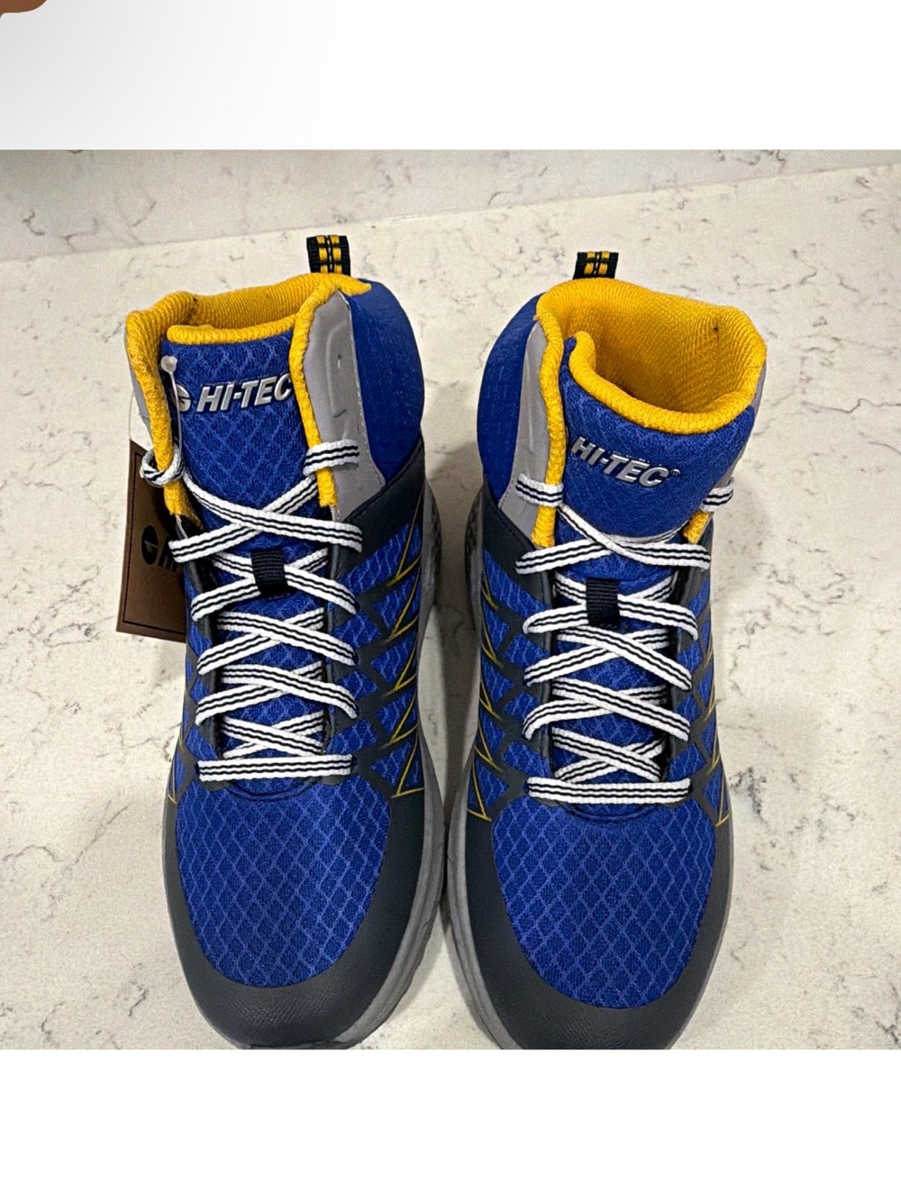 Hi-Tec Demolisher Mid Men's Hiking Boots Blue/Gray/Yellow US 8 M CH80046M-DM